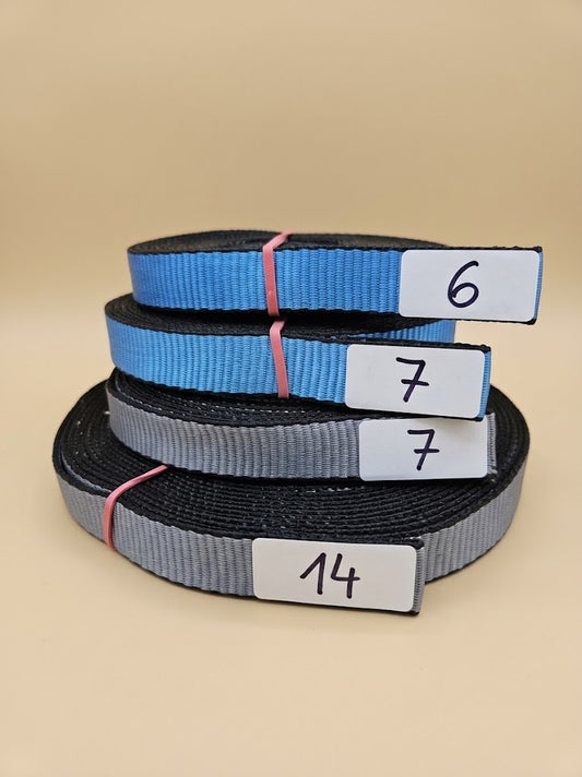 Sigma Impact Slackline-Band grau/blau – Restposten-Abschnitte